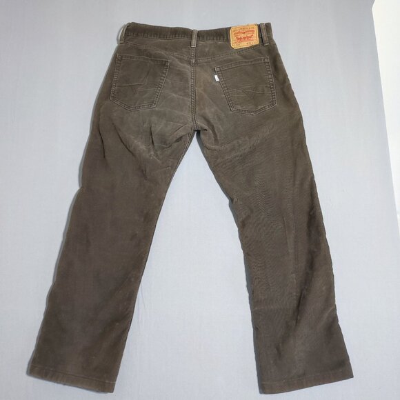 Levi's 514 corduroy pants slim straight men's size W34 brown - Picture 3 of 14